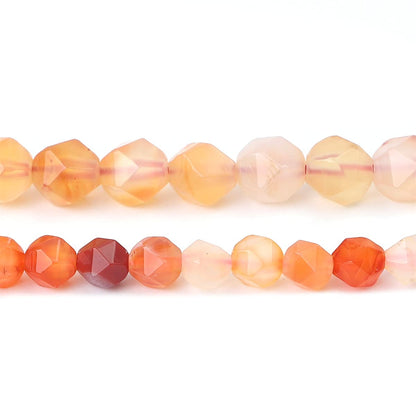 BEADIA Faceted Natural Sunstone Stone Round Beads 8mm 36cm/Strand for Jewelry Making