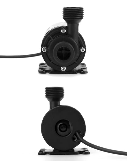 QWORK DC 12V Water Pump 800 L/H 5 m, Brushless Submersible Water Pump for Fountain Pool Solar Circulation System Water Circulation System