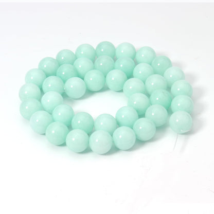 Siomia 60pcs 6mm Natural Amazonite Gemstone Beads Energy Healing Crystal Round Loose Stone Beads for Jewelry Making, DIY Bracelets Necklaces