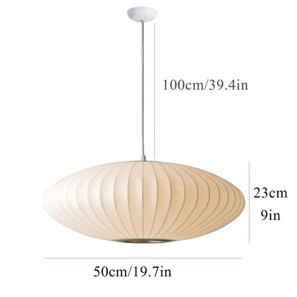 Topjia Silkworm Cocoon Single Head Pendant Light,Modern Cloth Hanging Ceiling Lighting,Creative Hollow Chandeliers for Living Room Dining Room Restaurant Cafe(50cm(19.7in), White)