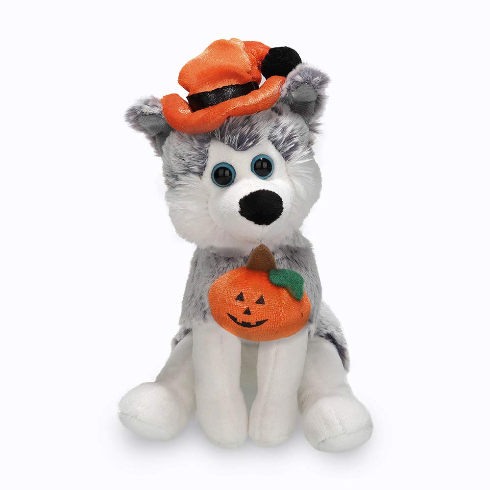 Plushland Halloween Pawpals 8 inches Puppy Dog Plush Stuffed Toy Comes with Hat and Jack O Lantern - Pumpkin for Kids on This Holiday (Halloween Dog Assortment)