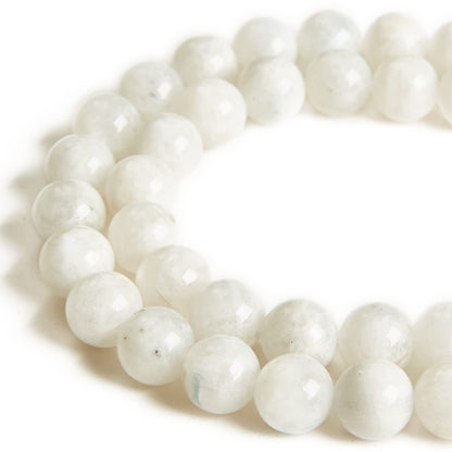 60pcs 6mm Moonstone Beads Natural Gemstone Beads Round Loose Beads for Jewelry Making