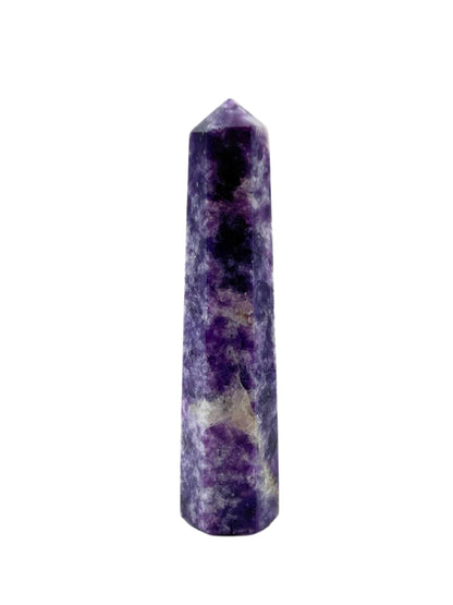 WholesaleGemShop 3 Inch (70 mm) Lepidolite Gemstones Obelisk Tower Jumbo Facet Aura Rock Crystal Natural Polished Earth Wand Spirit