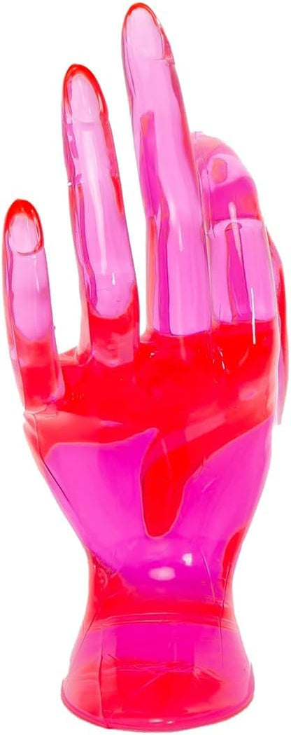 Maxsirui Hand Form Ring Holder Jewelry Display Organization Rack Bracelet Ring Watch Stand Support Aesthetic Y2k Room Decor (Rose Red)