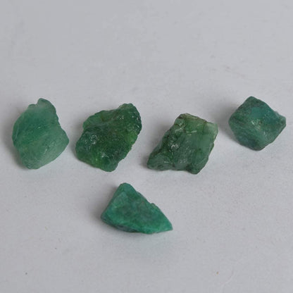 GEMHUB Natural Green Emerald 41.00 Ct Lot of 5 Pcs Rough Emerald Loose Gemstone For Jewelry Making