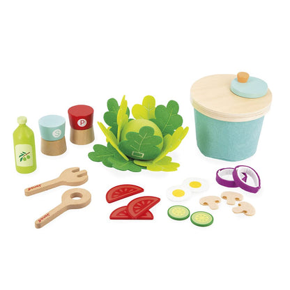 Janod - My Mixed Salad - 33 Piece Pretend Play Kitchen Set - 3 Years + J06595