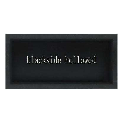 Esur Home Office Desk Black Decor - Inspirational Farmhouse Wooden Box Sign - Everything is Figureoutable