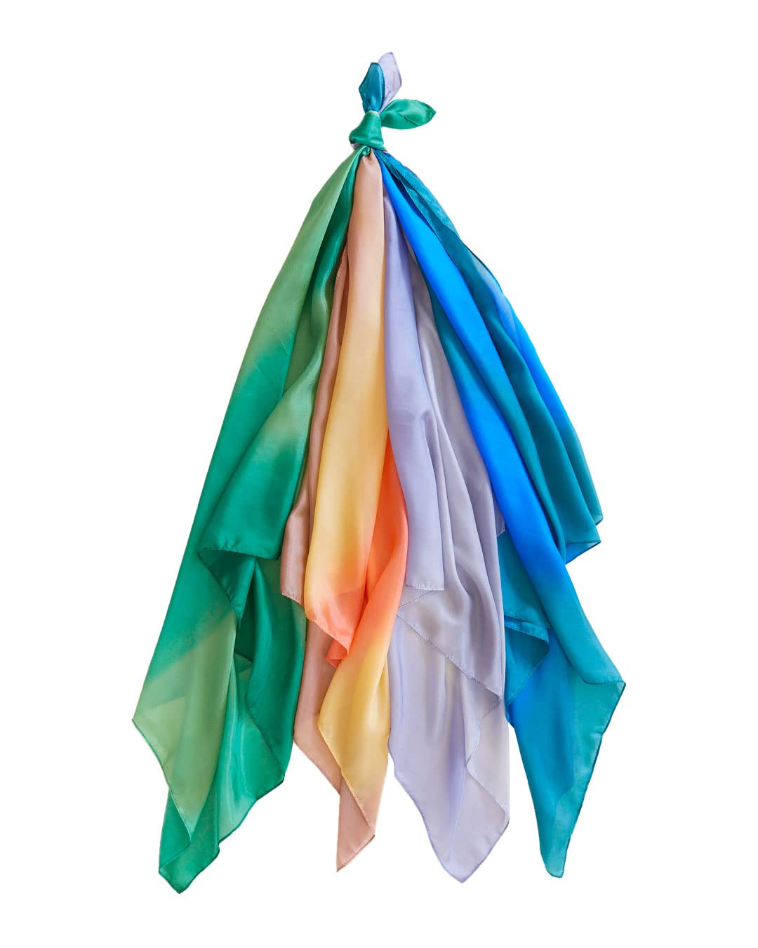 Sarah's Silks Earth Playsilks Set of 4, 100% Silk Toy for Toddlers | Montessori and Waldorf Toys, 35" Large Square Scarves for Dance, Imaginative, and Pretend Play