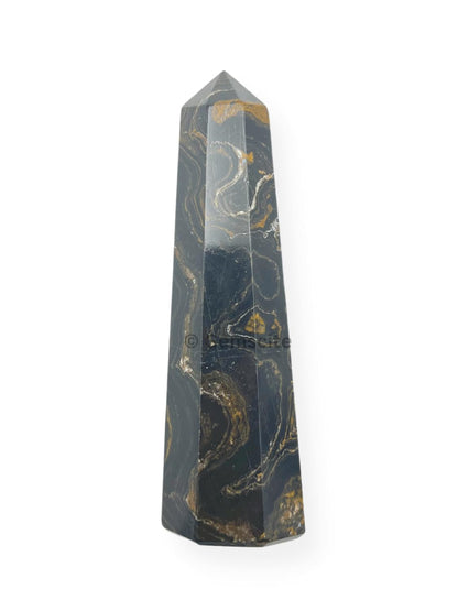 WholesaleGemShop 3 Inch (70 mm) Gemstones Stromatolite Obelisk Tower Jumbo Facet Aura Rock Crystal Natural Polished Earth Wand Spirit