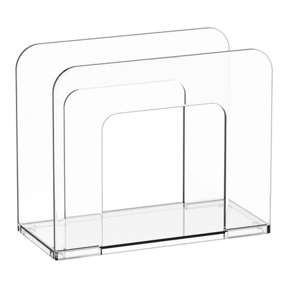 Yieach 5x5 Upright Clear Napkin Holder for Party,Bar,Small Vertical Standing Lucite Napkin Holder for 5x5 & 8x8 Floral Paper Napkins,Modern Plastic Cocktail Napkins Holder for Dining Room Decor,1 Pack