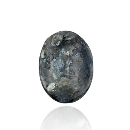 GEMSCITE Larvikite Thumb Worry Stones Metaphysical Gemstone Crystal Healing Reiki Men Women Gift Feng Shui Positive Energy Love Wellness Palm Stones Wicca Powerful