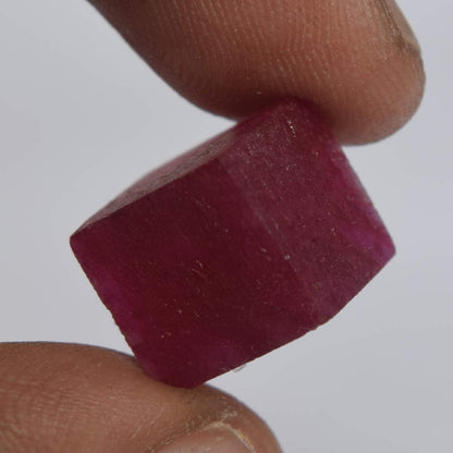 A High-Grade Ruby Cube 15.00 Carat Healing Stone, Natural Faceted Red Ruby Cube Healing Loose Gemstone DY-823