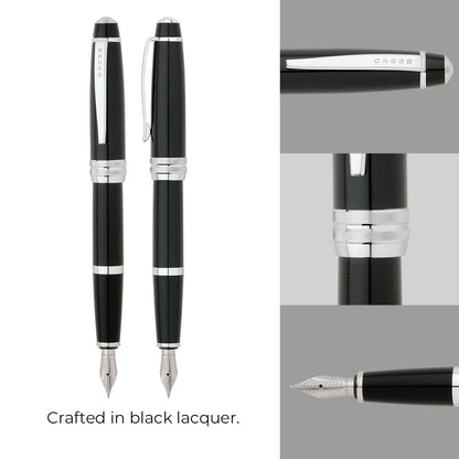 Cross Bailey Black Lacquer Medium With Stainless Steel Nib Self Serve S Fountain Pen