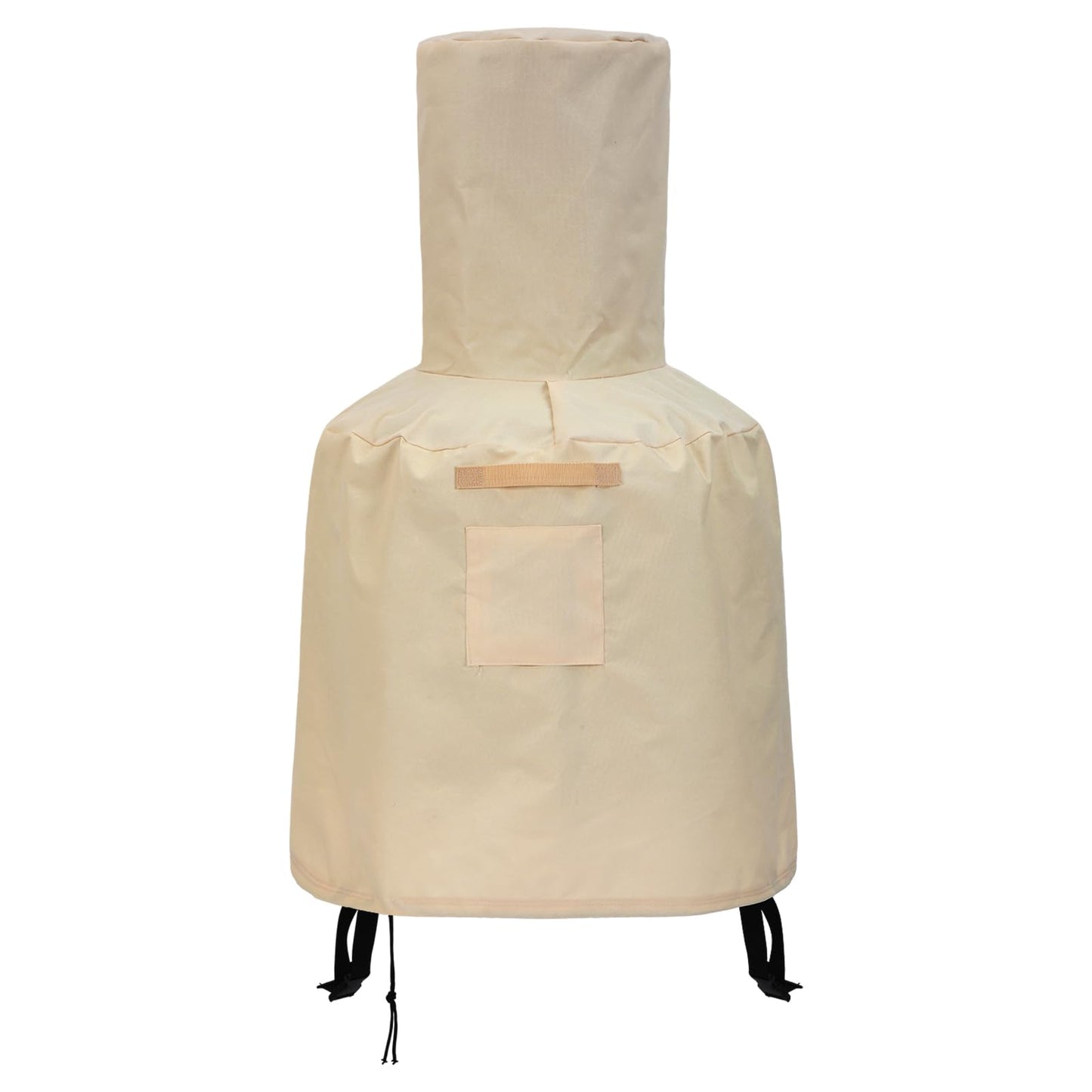 Yoojahow Chiminea Cover Outdoor Waterproof 600D Polyester Fire Pit Cover with Drawstring Weather-proof Heavy Duty Patio Chiminea Caps Outdoor Furniture Protection Defender(Brown)