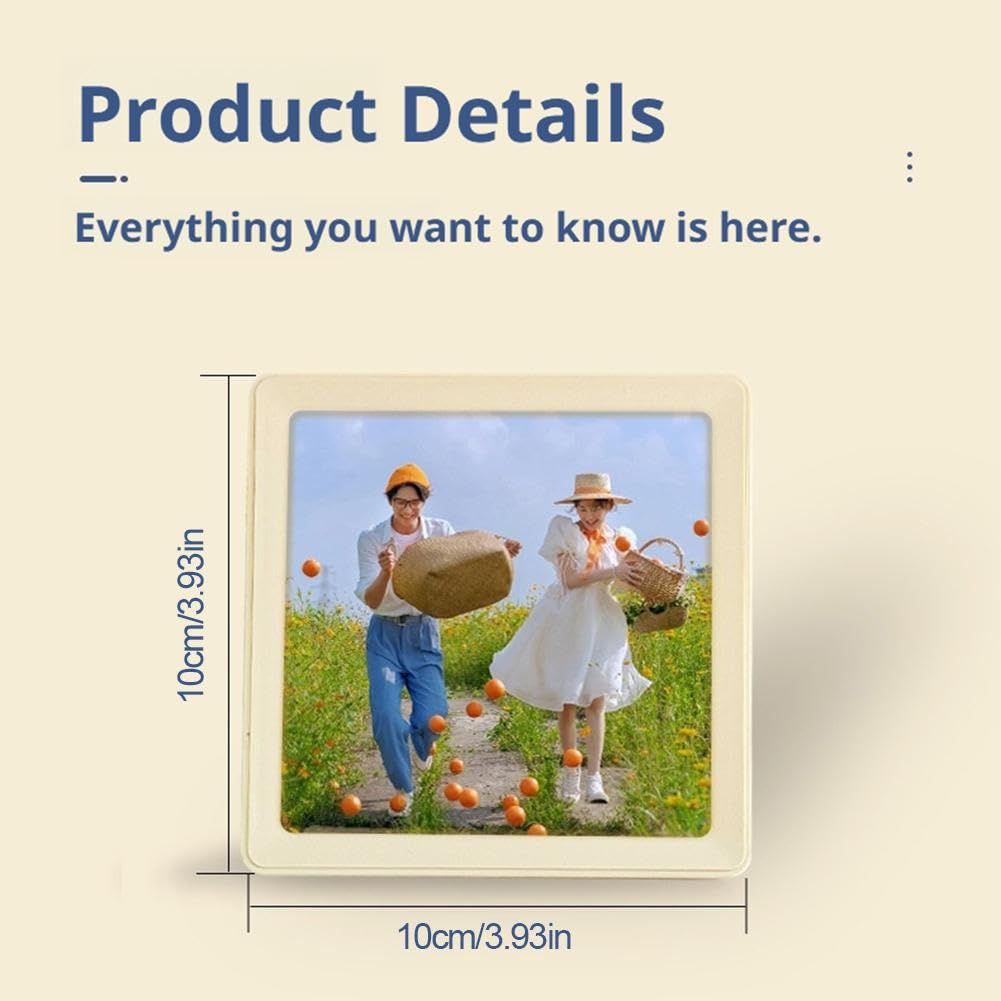 Picture Frame with Sound,Personalized Wireless Tabletop & Wall Mount Sound Photo Frame,Back Magnetic Design,with Recording Function,for Living Room,Bedroom,Office,Unique Gifts for Famiy & Friends