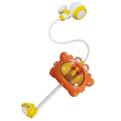 Interactive Crabs Shower Head Toy Bubble Blower with Music and Light for Toddler Bathtub Fun Entertainment Bath Play LED Light Bath