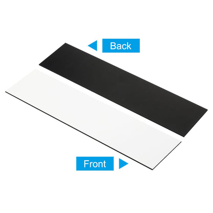 Generic 8"x2" Blank Engraving Name Plate, 5 Pack Personalized Custom Office Desk Name Plates for DIY Laser Printing, White