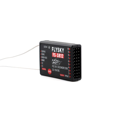 GoolRC Flysky FS-SR12 Receiver, 2.4GHz 12CH Receiver ANT Protocol Dual Antennas Compatible with Flysky FS-ST8 FS-G7P Radio Transmitter for RC Airplane Helicopter Quadcopter Drone Robot Car and Boat