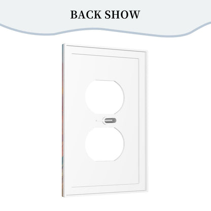 Decorative Art Light Switch Covers Sunset Surfboards 1 Gang Single Duplex Outlet Wall Plate Switchplate Electrical Faceplate for Home Decor