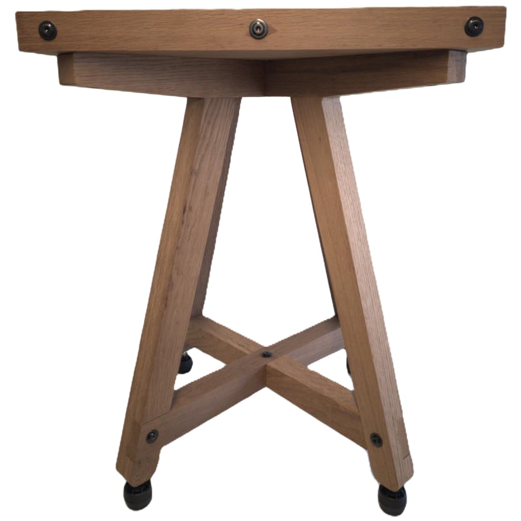 Handcrafted Outdoor-Indoor Table, Unfinished Hardwood, Side Table, 19" X18.5" Tabletop [Width] 24.75" [Height]