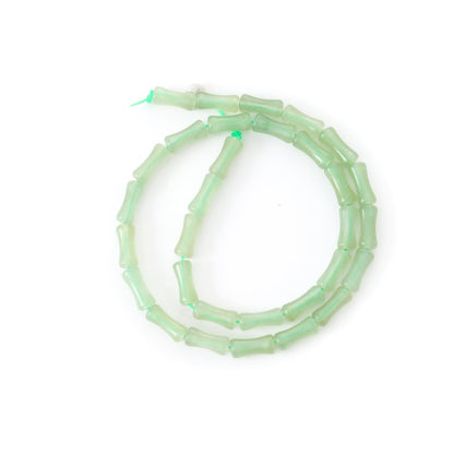 5x12mm Natural Green Aventurine Stone Bamboo Shape Gem Healing Energy Loose Spacer Beads for DIY Necklace Bracelet Earring