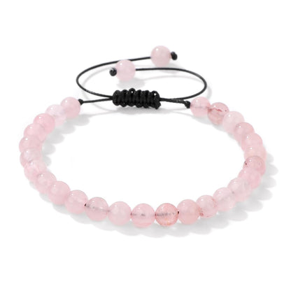 Lit Wall Rose Quartz Bracelets for Women 6mm Pink Quartz Crystal Bracelet Healing Crystal Bracelets Pink Beaded Bracelets Natural Stone Bracelets Rose Quartz Jewelry for Women