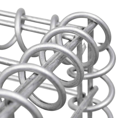 Gabion Basket Galvanized Steel 47.2"x11.8"x39.4" Rustproof Metal Fence Mesh Panels Easy to Assemble Fence Kit for Garden Border Yard Edge Fencing Outdoor Use