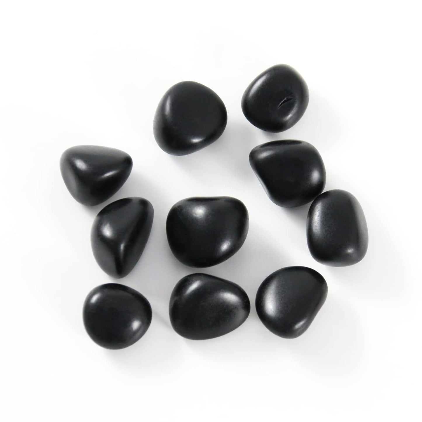 Namzi Natural Black Obsidian Crystal Stone, Black Stones Bulk, Crystals and Healing Stones, Tumbled Polished Stones for Decoration, Wicca, Reiki, Witchcraft Supplies, Chakra and Energy(10 Pcs)