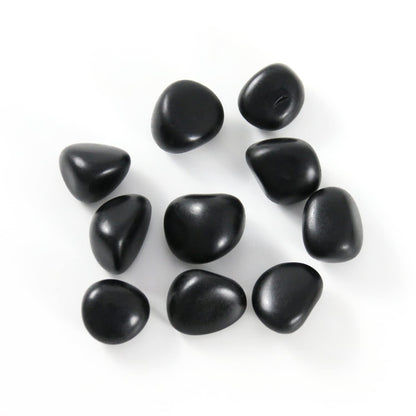 Namzi Natural Black Obsidian Crystal Stone, Black Stones Bulk, Crystals and Healing Stones, Tumbled Polished Stones for Decoration, Wicca, Reiki, Witchcraft Supplies, Chakra and Energy(10 Pcs)