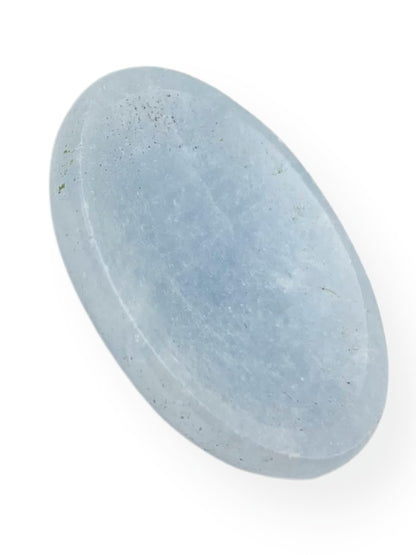 GEMSCITE Blue Calcite Thumb Worry Stones Metaphysical Gemstone Crystal Healing Reiki Men Women Gift FENG Shui Positive Energy Love Wellness Palm Stones Wicca Powerful