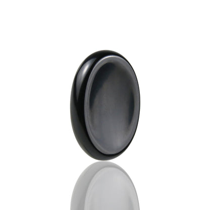 Nvzi Worry Stones Black Obsidian Crystal, Chakra Crystals and Healing Stones, Oval Palm Stone, Thumb Stone, Crystals for Beginners, Spiritual Gifts for Women, Meditation Accessories (1PCS)