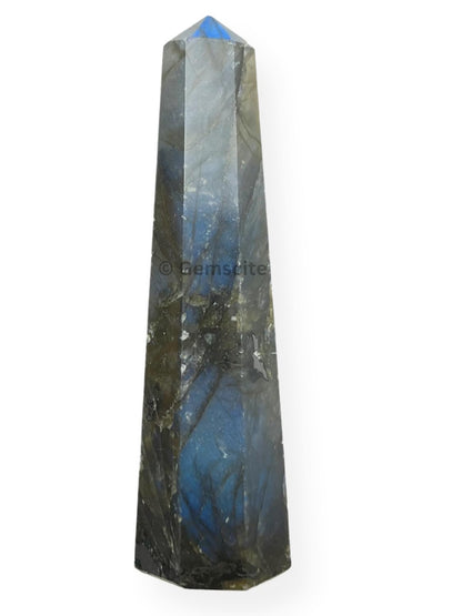 WholesaleGemShop 3 Inch (70 mm) Labradorite Gemstones Obelisk Tower Jumbo Facet Aura Rock Crystal Natural Polished Earth Wand Spirit