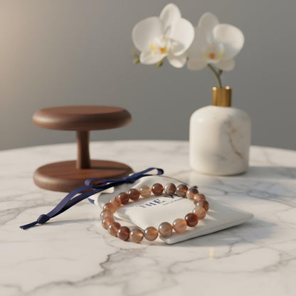 The Vida Handmade AAA+ Quality Crystal Stretch Elastic Bracelet - Nature Gemstone - Jewelry Gift - Holiday Gift - For Women & Men (Botswana Agate)