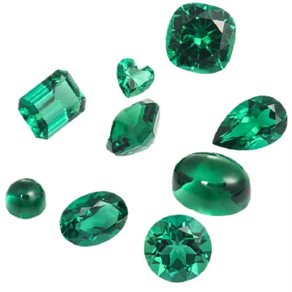 1PCS 6 * 6mm Cushion Laboratory Cultivates Zambian Emerald about 1CT