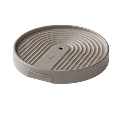 brilliant choice Flower Pot Rolling Plant Caddy with Hidden Drain Reservoir, Large Round Planter Tray with Brake Wheels(Mocha)