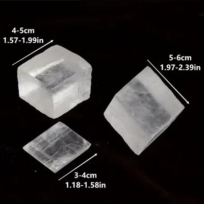 Natural Translucent Calcite Stone Mineral Crystal Specimen Office Desktop Decor Fragrance Expansion Stone Home Decor Raw Crystal (Approximately 1 Pound per Pack)