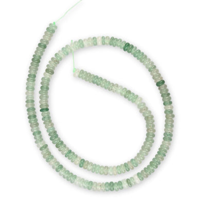 155pcs 4x2mm Natural Green Aventurine Disk Rondelle Spacer Stone Semi Precious Gemstone Loose Beads for Jewelry Making 15 Inch
