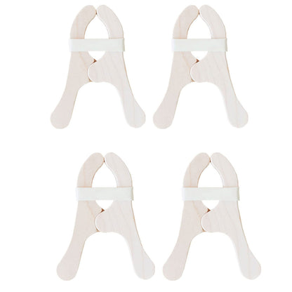 Sarah's Silks 4 Pack of Wooden Play Clips for Kids | Montessori and Waldorf Toys for Fort Building, Imaginative, and Pretend Play