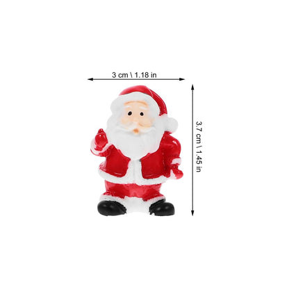 IMIKEYA 12pcs Christmas Santa Claus: Miniatures Santa Figurines Mini Christmas Figurines Landscape Decorations for Xmas Home Table Decor
