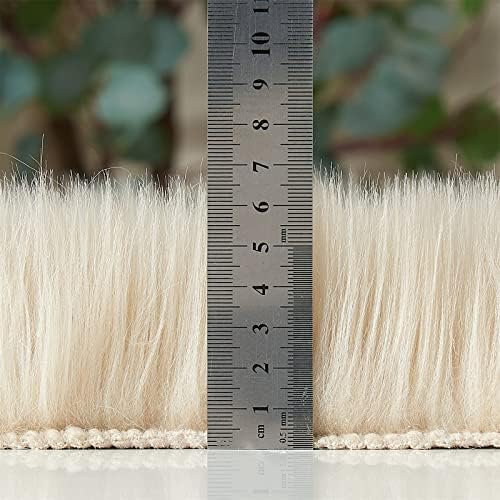 EasyJoy Ultra Soft Fluffy/Fuzzy Shaggy Area Rug Faux Fur Chair Cover Seat Pad for Bedroom Floor Sofa Living Room (2 x 6 ft Sheepskin, Beige)