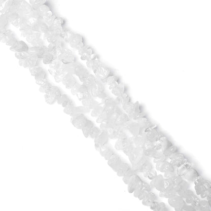 LAIDANLA Clear Quartz 400pcs Natural Chip Stone Beads 5-8mm Healing Crystal Irregular Gemstones Drilled DIY Loose Rocks Bead Crystal for Bracelet Earrings Necklace Jewelry Making Crafting