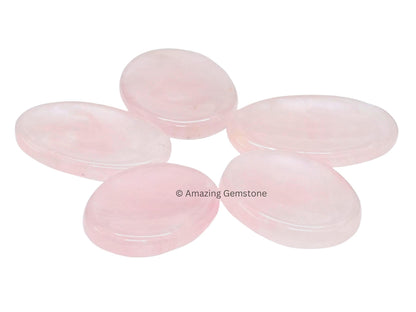 Amazing Gemstone Rose Quartz Worry Stone Crystals and Healing Stones - Worry Stones for Stress Relief Gifts - Piedra Crystal Fidget for Meditation - Unique Stocking Stuffers and Birthday Gifts