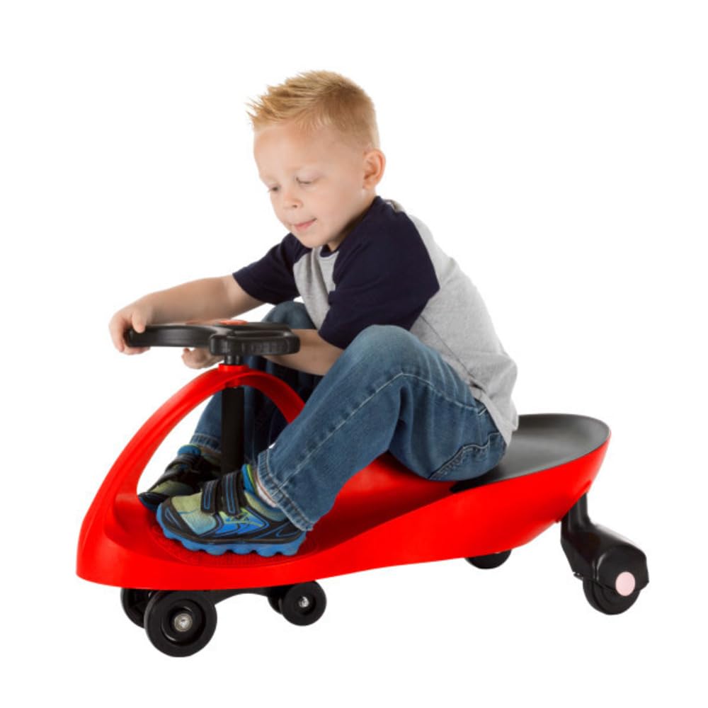 Wiggle Car - Ride on Toy for Ages 3 and Up - Toddler Ride on Toys with no Batteries, Gears, or Pedals Just Twist, Wiggle, and Go by Lil’ Rider (Red)