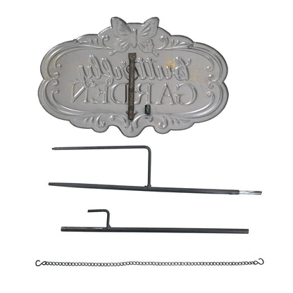 Chic Garden Decorative Butterfly Wall Signs Metal Yard Signs(Incl Stake and Chain)