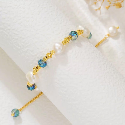 Bracelets for Women Dainty Gold Boho Beaded Bracelets Gifts for Women Mom Lover Friends Colorful Stone Pearl Jewelry Bracelet Trendy Fashion