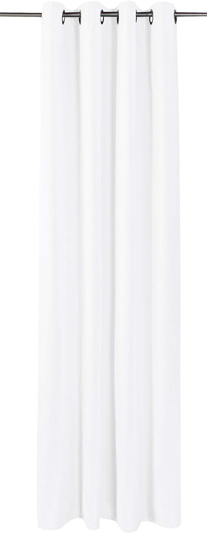 Amazon Basics Room Darkening Blackout Window Curtains 2 Panels with Grommets, for Living Room and Bedroom, 52 x 84 inches, White