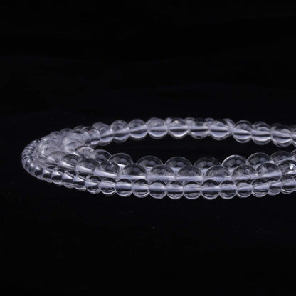 ICAI Beads 10mm Natural White Crystal Gemstone Round Loose Stone Beads for Jewelry Making DIY Crafts Design 1 Strand 15" APPR.34-36pcs
