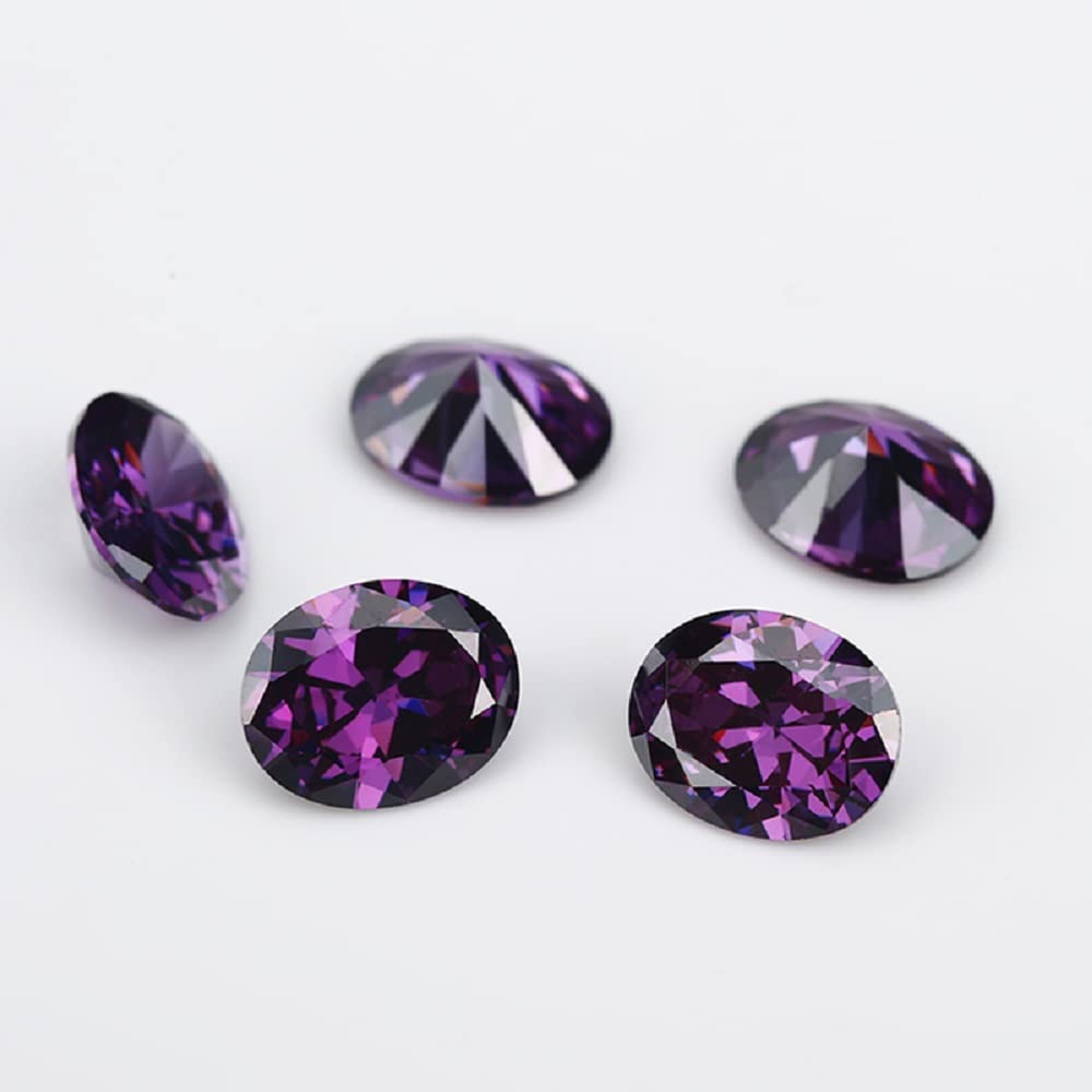 XIANGMO 15pcs 6x8mm 5A Loose Cubic Zirconia Stones Oval Cut CZ Stone Synthetic Gemstone for Jewelry Making, Mix 15 Colors 1pcs per color