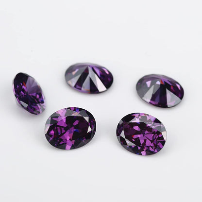 XIANGMO 15pcs 6x8mm 5A Loose Cubic Zirconia Stones Oval Cut CZ Stone Synthetic Gemstone for Jewelry Making, Mix 15 Colors 1pcs per color