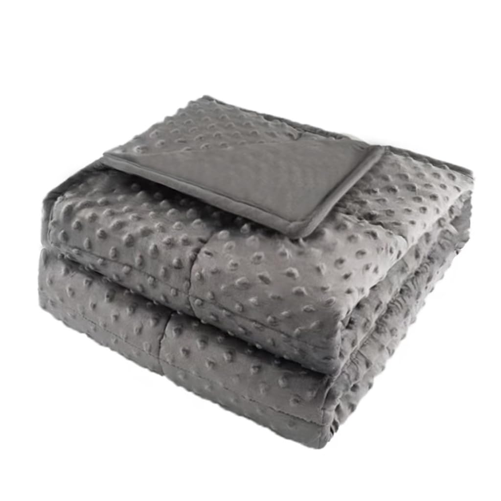 ALANSMA Reversible Weighted Blanket for All Season, Luxury Velvet, Warm and Cool, Adult Kids 5Lb Weighted Blanket, Enjoy Sleeping Anywhere(Grey,36"x48" 5lbs)